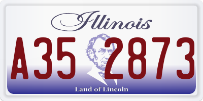 IL license plate A352873