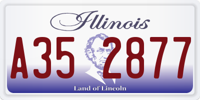IL license plate A352877