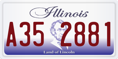 IL license plate A352881