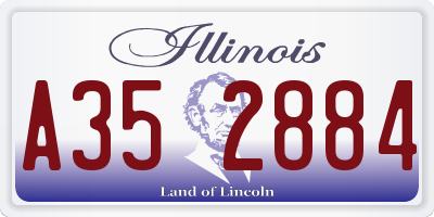 IL license plate A352884