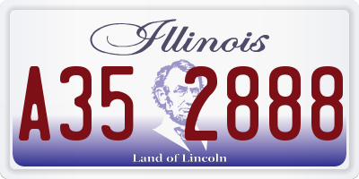 IL license plate A352888