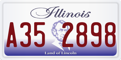 IL license plate A352898