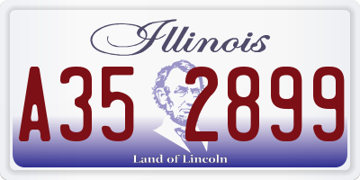 IL license plate A352899