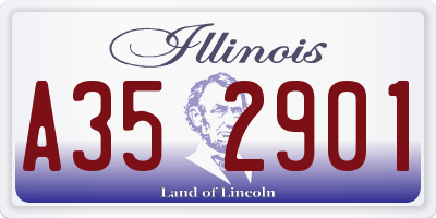IL license plate A352901