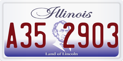 IL license plate A352903