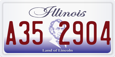 IL license plate A352904