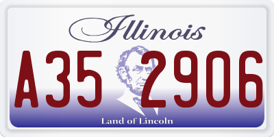 IL license plate A352906