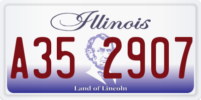 IL license plate A352907