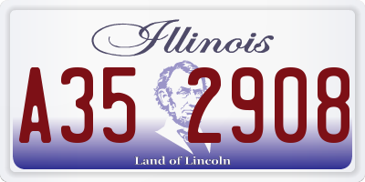 IL license plate A352908