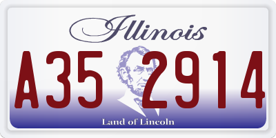 IL license plate A352914