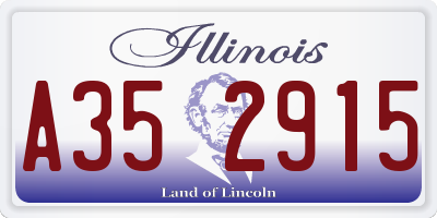 IL license plate A352915