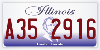 IL license plate A352916