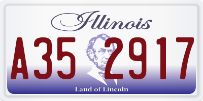 IL license plate A352917