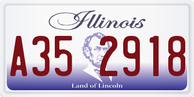 IL license plate A352918