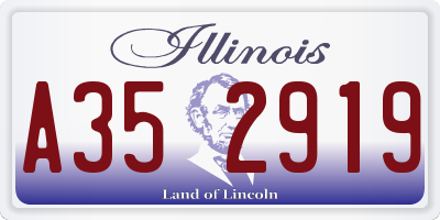 IL license plate A352919