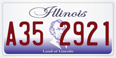 IL license plate A352921