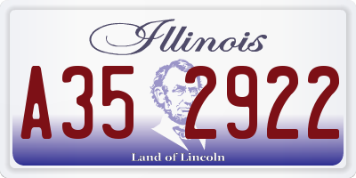 IL license plate A352922