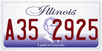 IL license plate A352925