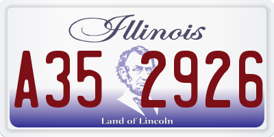 IL license plate A352926