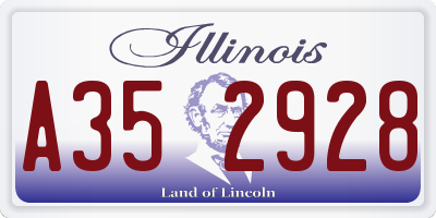 IL license plate A352928