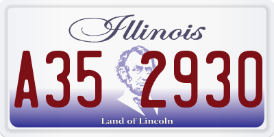 IL license plate A352930