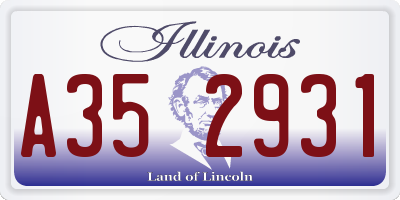 IL license plate A352931