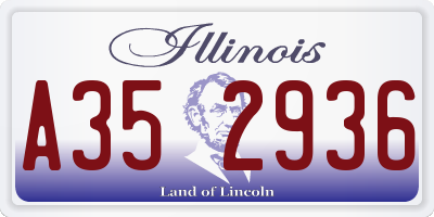 IL license plate A352936