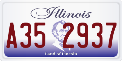 IL license plate A352937