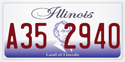 IL license plate A352940