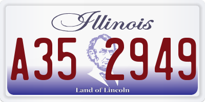 IL license plate A352949