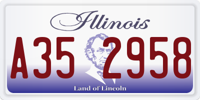 IL license plate A352958