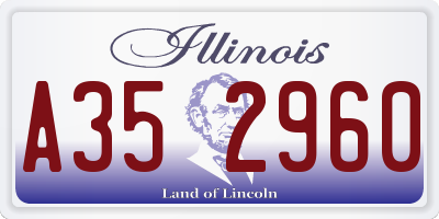 IL license plate A352960