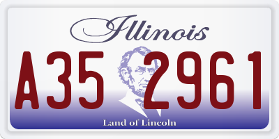 IL license plate A352961