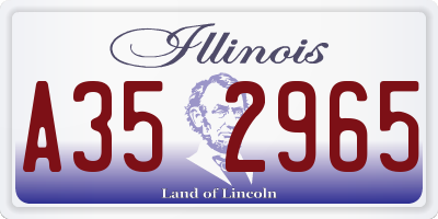 IL license plate A352965