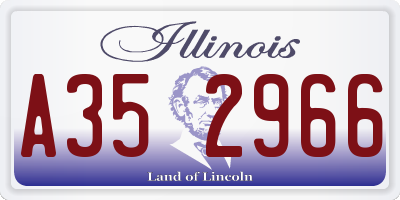 IL license plate A352966