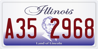 IL license plate A352968