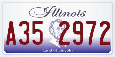 IL license plate A352972