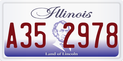 IL license plate A352978