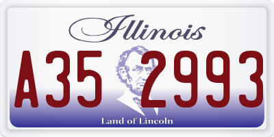 IL license plate A352993