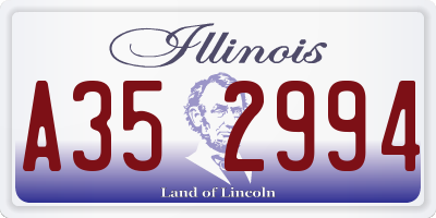 IL license plate A352994