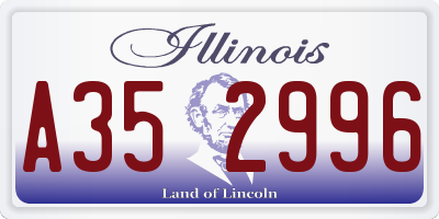 IL license plate A352996