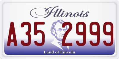 IL license plate A352999