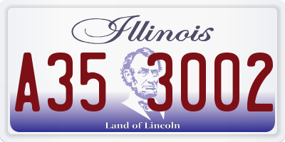 IL license plate A353002