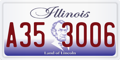 IL license plate A353006
