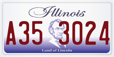 IL license plate A353024