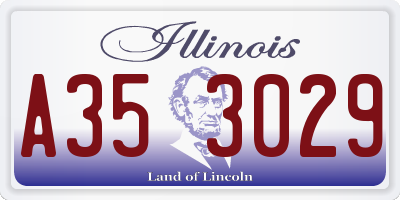 IL license plate A353029