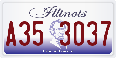 IL license plate A353037