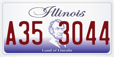 IL license plate A353044