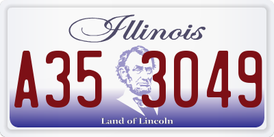 IL license plate A353049