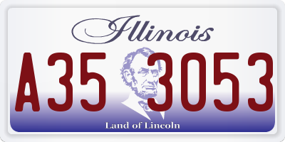 IL license plate A353053